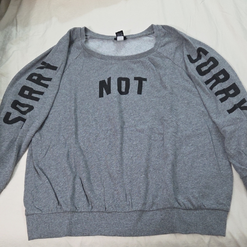 TORRID, Gray Sweatshirt with Black Tag.